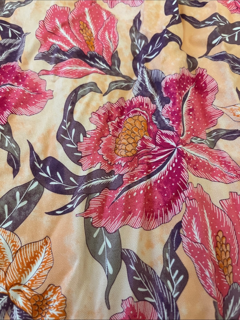 ❤️ 6 for 20 ❤️Old Navy Floral Elastic-Waist Pants in Pink, Peach & Purple xl - Picture 3 of 4